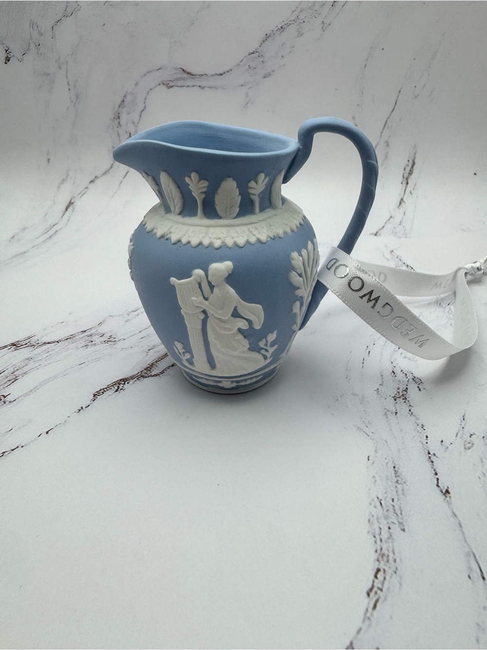 Wedgwood Jasperware 2010 iconic Pitcher Christmas Ornament new in  box